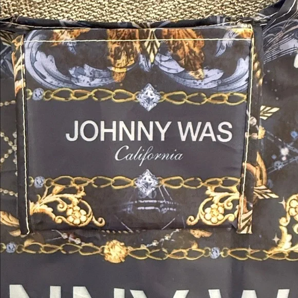 Johnny Was California Reusable Shopping Bag Tote Blue Gold Moon Packable New - Picture 10 of 12